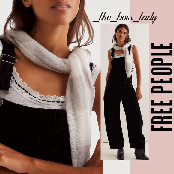 Free People overalls barrel corduroy one-piece jumpsuit onesie - Picture 1 of 11
